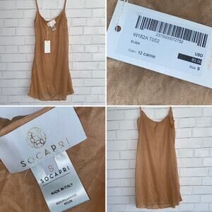 NEW NWT SOCAPRI Italy $80 Elisa Sheer Nylon Chemise Slip Lingerie Small